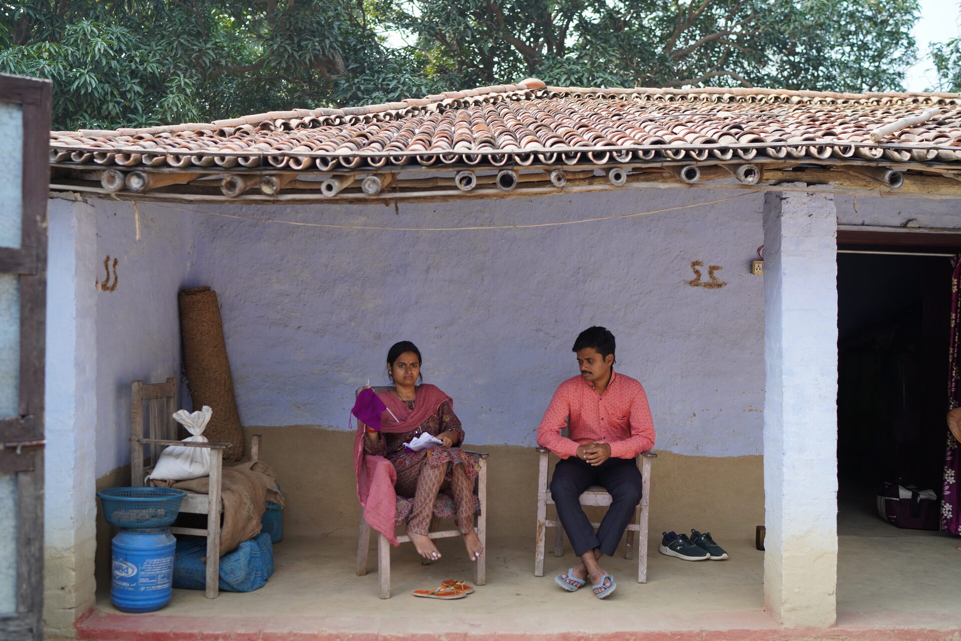 A tense moment between Kanti and Bikas